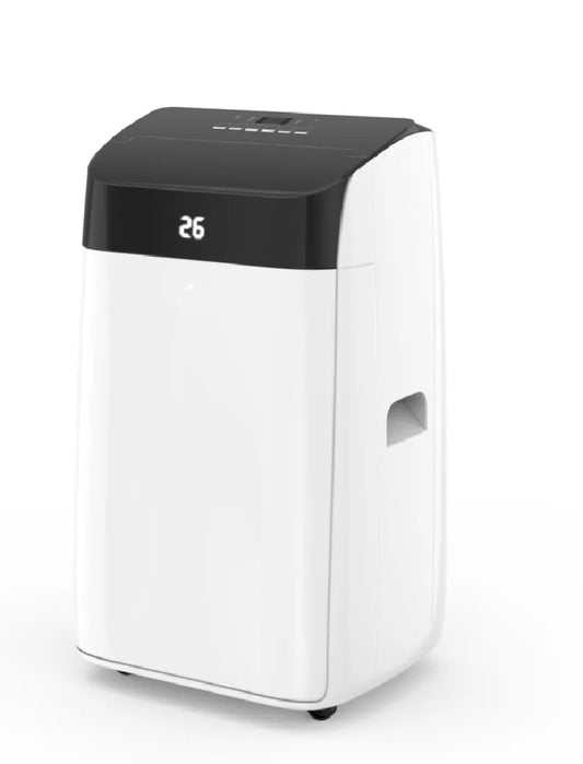 Draagbare Airconditioner – Mobiele Airco – Koelventilator – Ontvochtiger – 12.000 BTU – 50 m² – Stil Geluid - Zwarte Bovenkant - QUORE