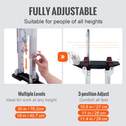 Stilts - Work Stilts - Lightweight Stilts - Non-slip Work Stilts with Knee Pad - Plasterer Stilts - Painter Stilts - Adjustable Aluminum Stilts - 18 inch