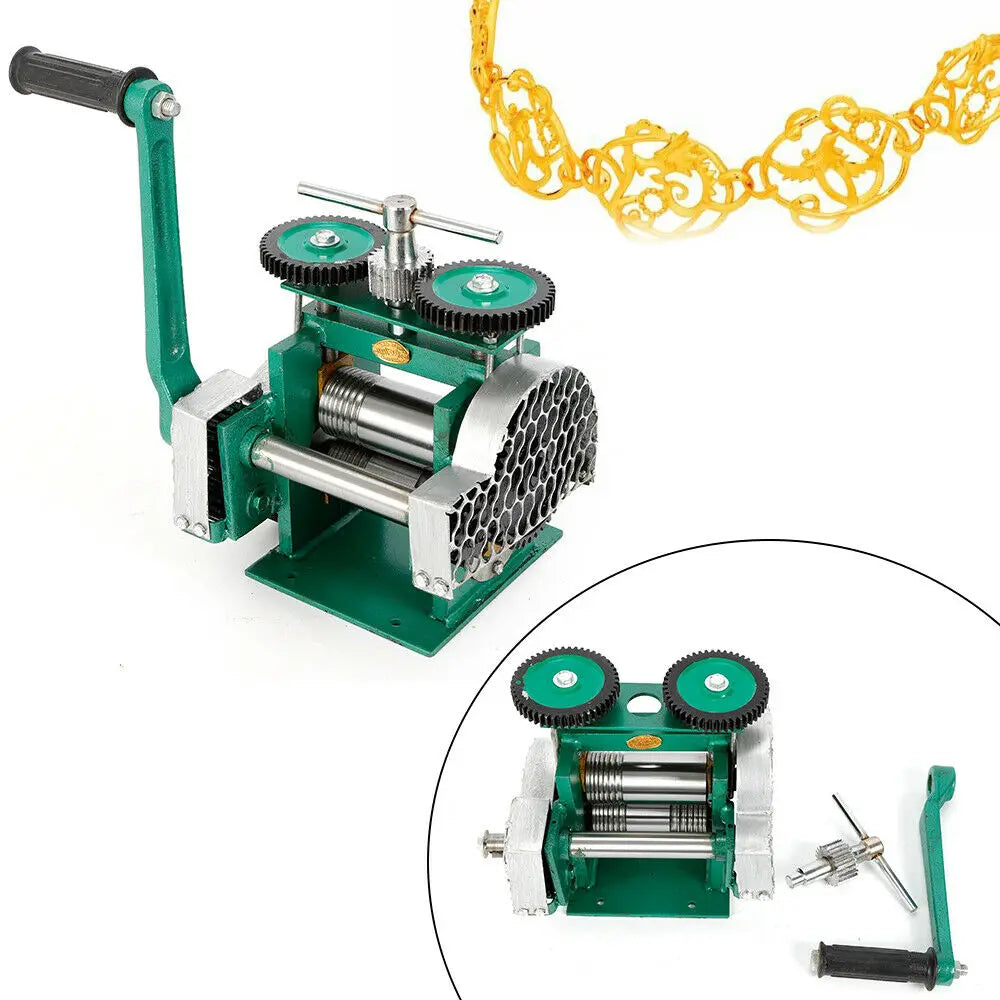 Rolling Mill – Metaalbewerking Machine – Sieraden Gereedschap – Plaat Uitrollen – Gietijzer En Geharde Staal – Precisie Instelling - QUORE