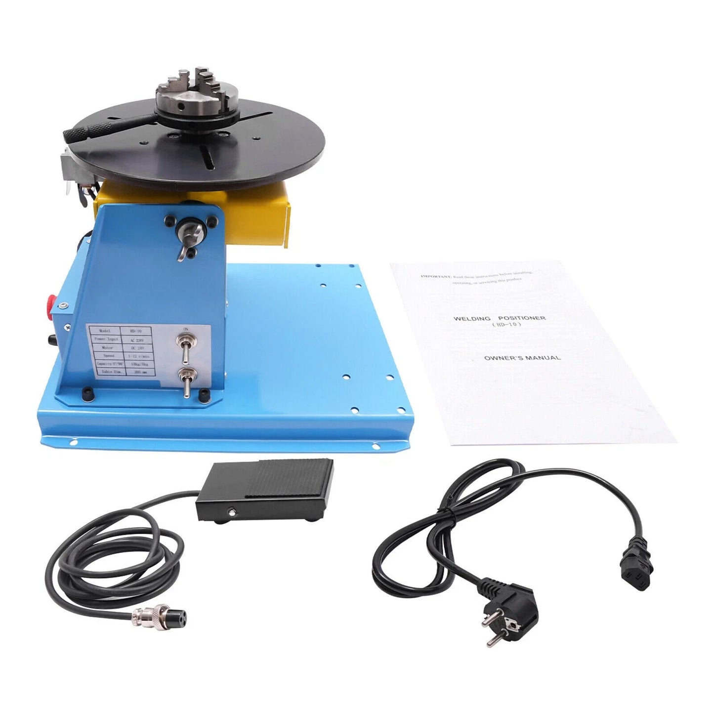 Werkstuk Positioneerder – Laspositioneerder – Metaalpositioneerder – Kantelbare Positioneerder – Met Voetpedaal – 20W Motor – Verstelbare Klem 2-58 Mm
