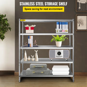 Shelving Unit - Storage Racks - Storage Cabinets - Metal Shelving Unit - Stainless Steel Shelving Unit - Shelving Unit Storage Rack - for Garage Kitchen Restaurant Warehouse - 72 inch - 4 Tiers
