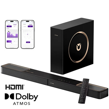 Soundbar – Soundbar Set – TV Speaker – Home Cinema Speaker – Surround Geluidssysteem – 3.1.2-Kanaals Dolby Atmos – Krachtige 5,25 Inch Subwoofer