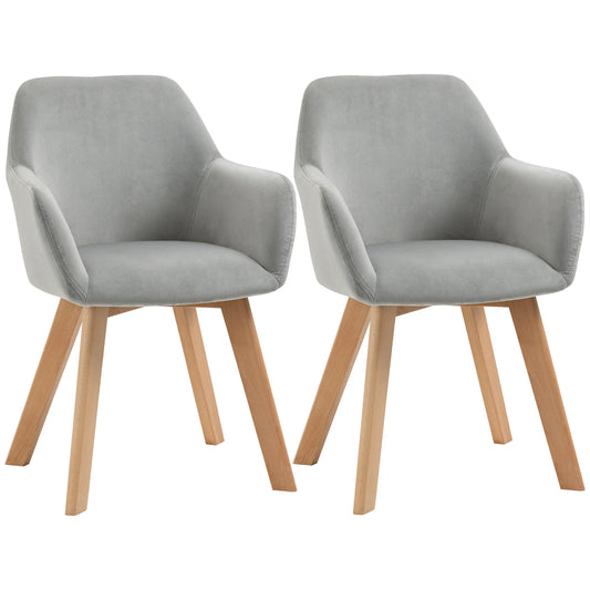 Eetkamerstoel – Dining Chair – Velours Stoel – Fluwelen Stoel – Rubberhout Frame – Zacht Comfort – Modern Design
