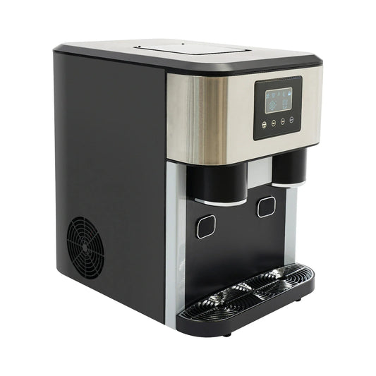 IJsmachine – IJsblokjesmachine – Crushed Ice Maker – IJsmaker – Ijswater Dispenser – 1,8 Liter Watertank – Touchscreen Bedienig - QUORE