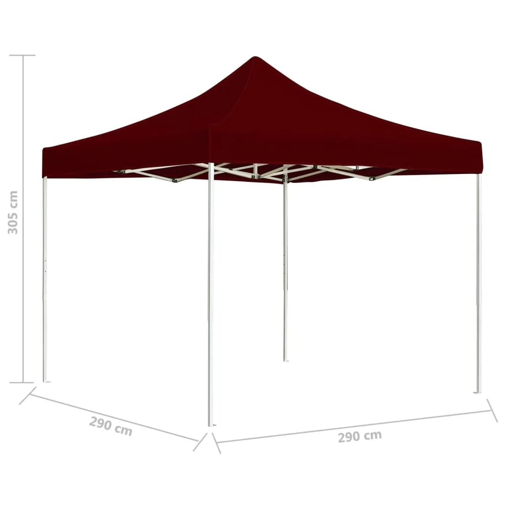 Tuinpaviljoen – Partytent – Draagbare Tent – Buitentent – Ontvouwbare Ontvangsttent – Schaduwtent – UV-Bescherming – Aluminium Frame – 3x3 Meter - Rood