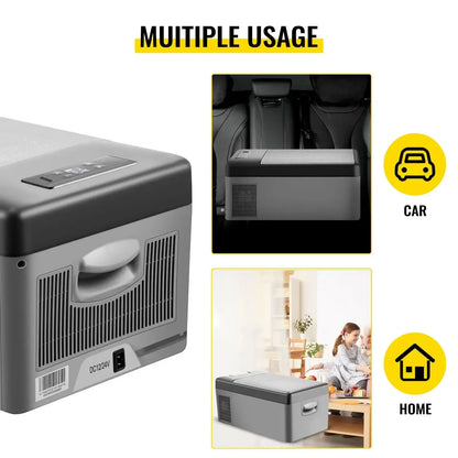 Sihao Mini Fridge Mini Refrigerator Portable Car Freezer 12V/24V 15L Compressor Cooler for Traveling Camping Outdoor Activities