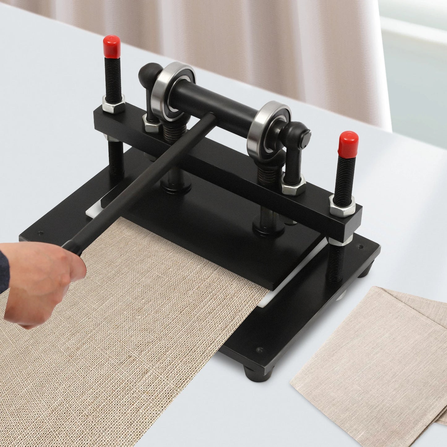 Leren Snijmachine – Snijmachine Voor Leer – Handmatige Snijmachine – Leer Snijapparaat – Stalen Constructie – Tot 2 Ton Druk