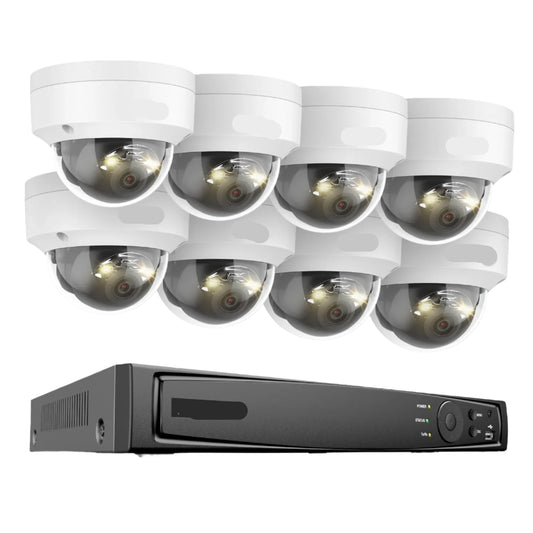 Complete 8-Kanaals Beveiligingscamera Set – Camerabewaking – Beveiligingssysteem – Cameraset – 4 Camera’s - 12MP Haarscherp – Bewegingsdetectie Met Slimme Herkenning - Build-in HDD: 2T