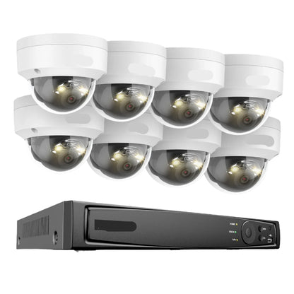 Complete 8-Kanaals Beveiligingscamera Set – Camerabewaking – Beveiligingssysteem – Cameraset – 4 Camera’s - 12MP Haarscherp – Bewegingsdetectie Met Slimme Herkenning - Build-in HDD: 4T