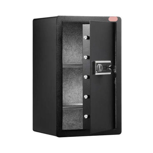 Veiligheidskluis - Kluis - Sleutelkluis - Sleutelkastje - 4.5CU.FT - met Dubbele Toegang– Sleutel & Wachtwoord -  Brandwerende Opbergbox met LED & Sleutelrek