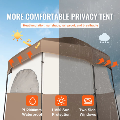 Vevor - Shower Tent - Camping Shower Tent - Outdoor Camping Tent - Portable - 83x42x83in - Fitting Room Tent - 190T Dacron - 210D Oxford