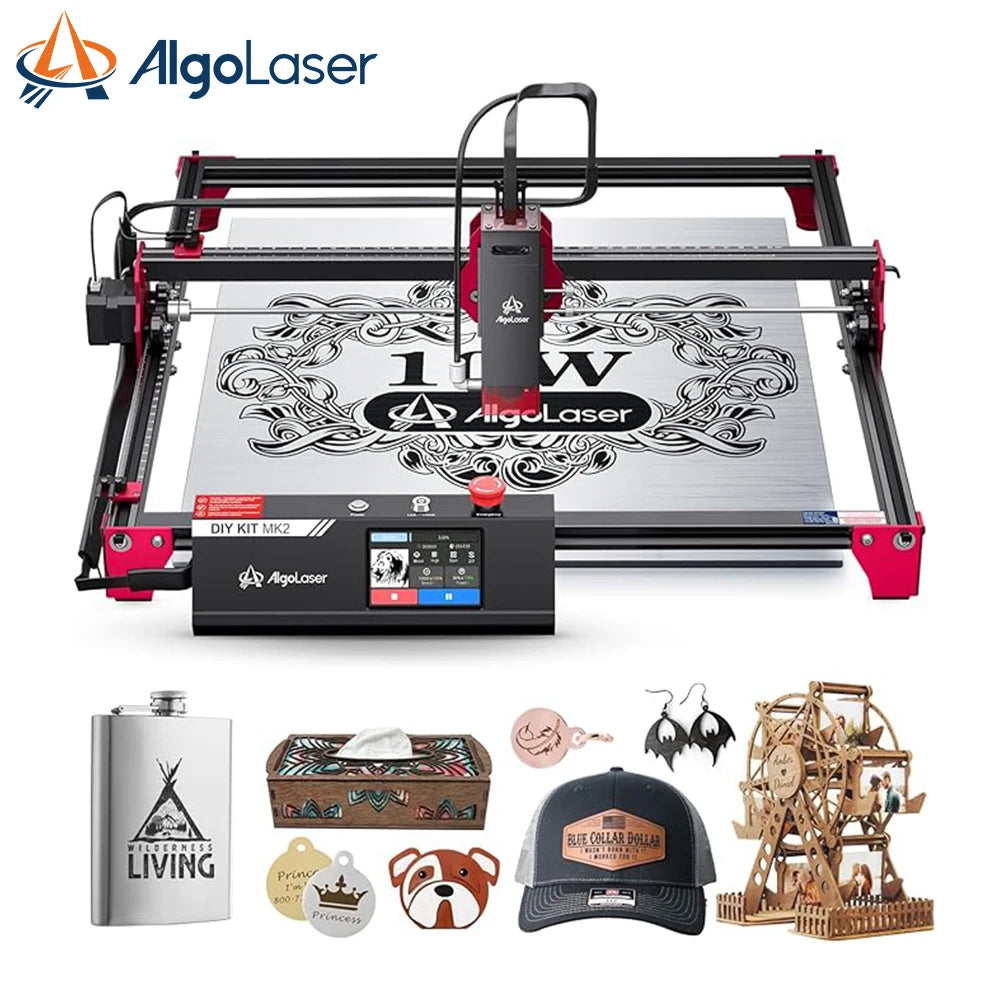 AlgoLaser Laser Engraving Machine DIY KIT MK2 10W High Precision Laser Spot Cutting Machine 3.5Inch Touch Screen Laser Engraver - QUORE