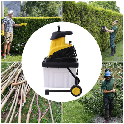 Elektrische Houtsnipperaar – Tuinafvalverwerker – Takkenversnipperaar – Houtversnipperaar – Groenafvalverwerker – 2500W Motor – 45 Liter Opvangbak