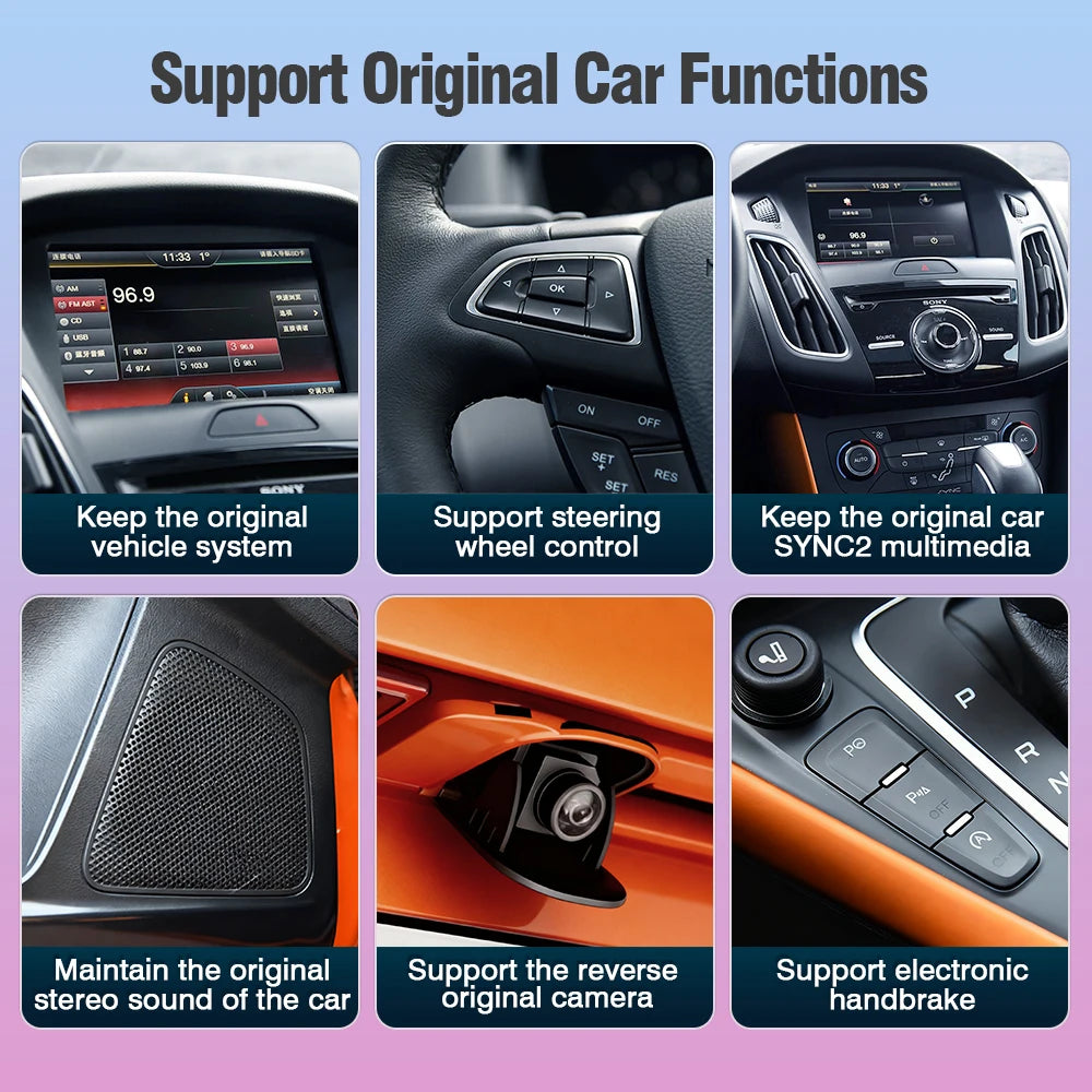 Wireless CarPlay Decoderbox – Draadloze CarPlay Adapter – Auto Interface Module – Ford Infotainment Upgrade – Compatibel Met Sync2 – Ondersteuning Voor Achteruitrijcamera – Eenvoudige Installatie
