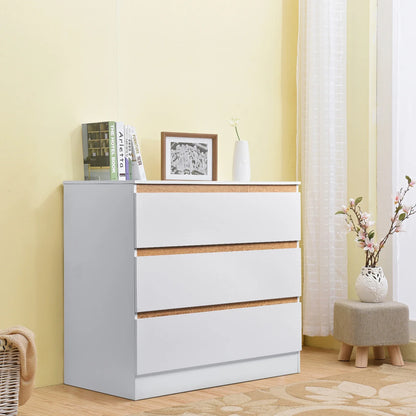 Ladenkast - Dressoir Kasten - Opbergkast - Nachtkastje - voor Slaapkamer - Studeerkamer - Woonkamer - Hal - 80 x 48 x 78 cm - Wit