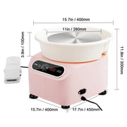 Turntable - Pottery Wheel - Turntable - Pottery Turntable - Pottery Wheel - Electric Pottery Wheel - 450W - 11inch - Ceramic Pottery Wheel - for Pottery Direct Drive DIY Art Craft - Pink