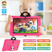 Kindertablet PRO MAX 2024 - Snelle 7 Inch Kindertablet - Vanaf 3 Jaar - Perfect Voor School - Ouderlijk Toezicht - Ook Voor Volwassenen - QUORE