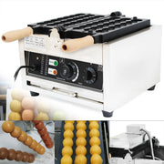Wafelijzer - Wafelmaker - Waffle iron - Waffle Machine - Regelbare Thermostaat - 1500W Professionele Wafelbal Maker - Non-Stick & Commercieel Gebruik - Zilver