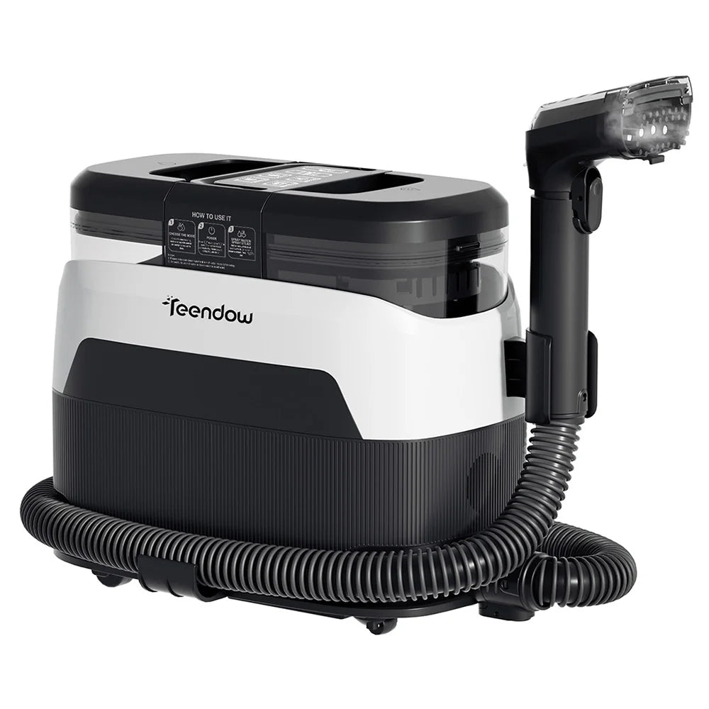 3-In-1 Stoomreiniger – Stofzuiger – Tapijtreiniger – Meubelreiniger – Vloerreiniger – 1650W Krachtige Stoom – Zuigkracht 12.000 Pa Met Dubbele Watertanks - QUORE