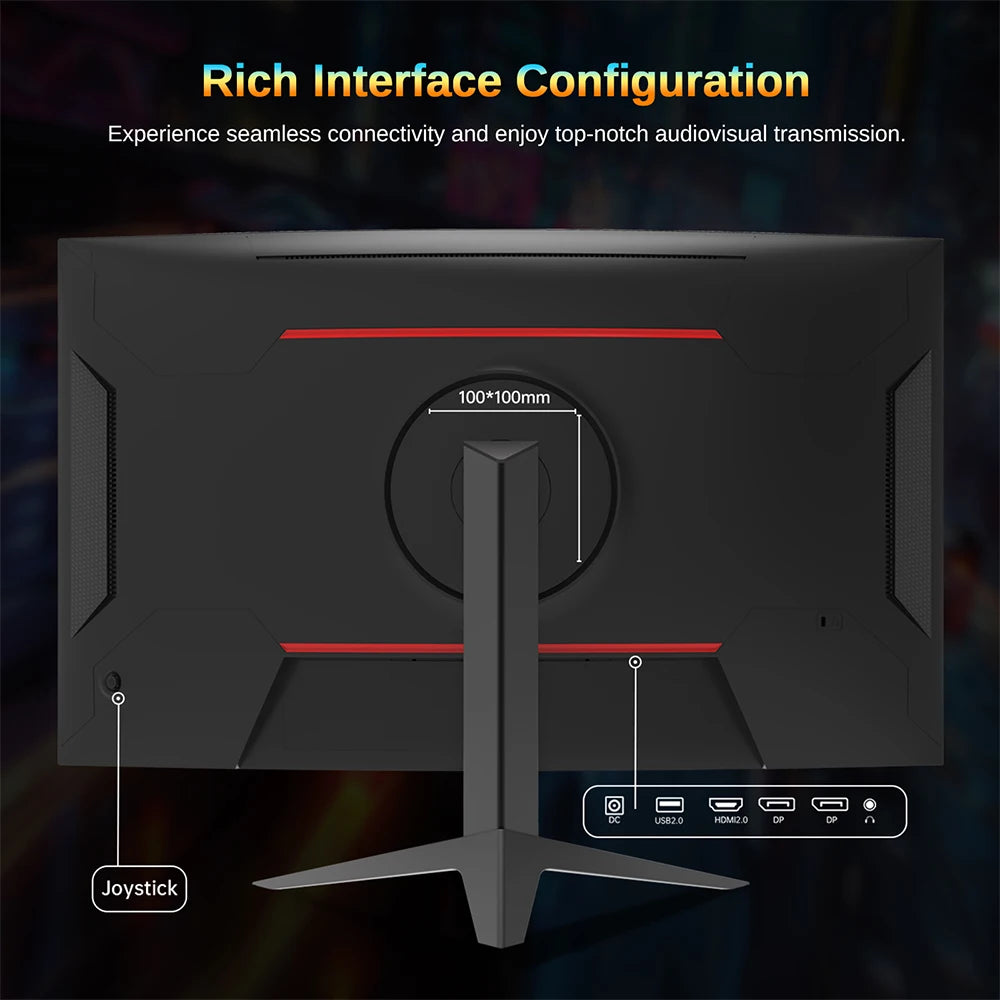 Gaming Monitor – Gamerscherm – Curved Monitor – 32 Inch Scherm – QHD Beeldscherm – 180Hz Verversing – 1ms Reactietijd - QUORE