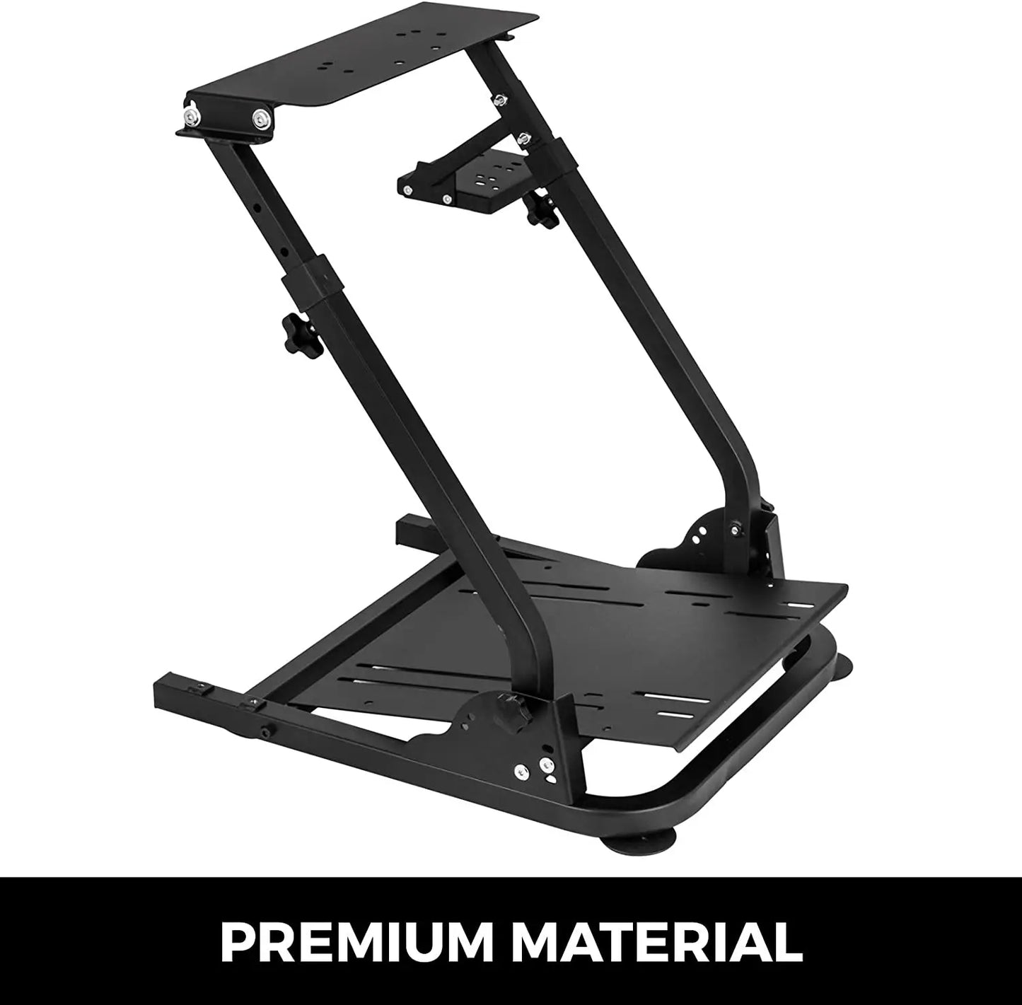 Stuurstandaard - Racing Simulator - Sim Race Stuurstandaard - Racing Wheel Stand - Verstelbaar Inklapbaar – Koolstofstaal - Zwart