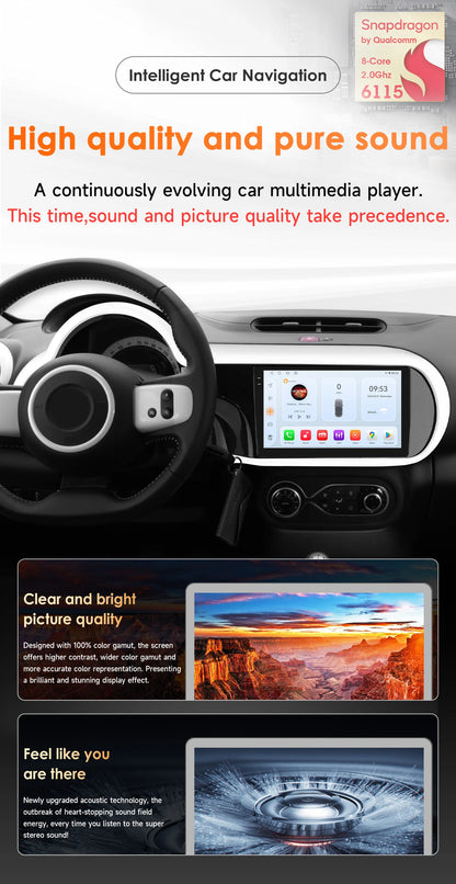 Multimedia Autoradio – Inbouw Autoradio – 2DIN Radio – Auto Entertainment Systeem – QS6 8-Core 6GB RAM 64GB Opslag – 9 Inch Touchscreen – Draadloos CarPlay & Android Auto