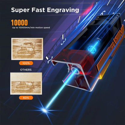 Lasergraveermachine – Lasergraveerder – Graveermachine – Graveerapparaat – 6W Diode Laser – Werkgebied 380x370 mm - Zonder Honingraatplaat