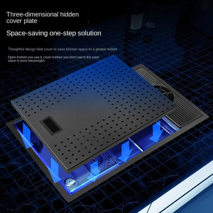 Spoelbak – Wastafel – Inbouwspoelbak – Keukenspoelbak – RVS Wasbak – 55x32 cm – Roestvrij Staal 304 Nano – Inklapbare Kraan & Afdekplaat - QUORE