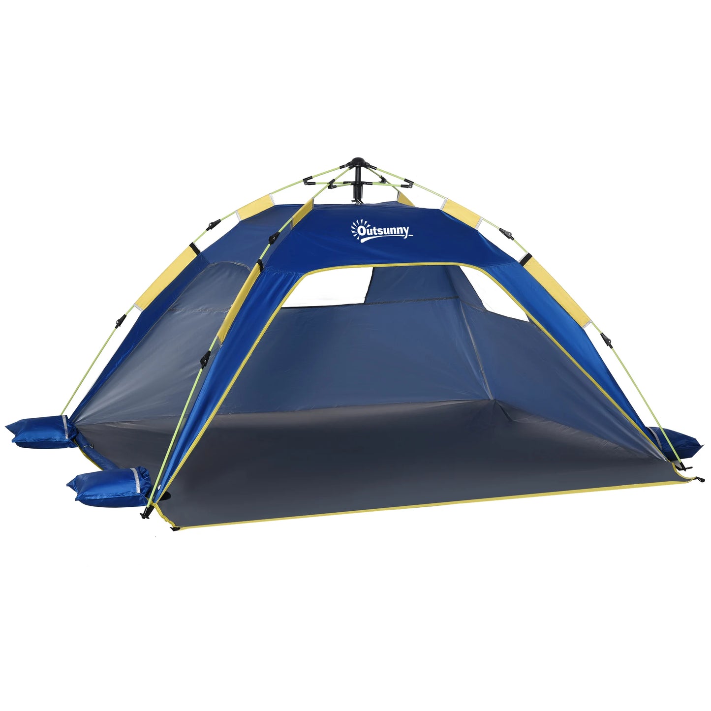 Pop-up Strandtent – 220x173x120 cm – Donkerblauw – Voor 2 Personen – Met Automatisch Vouwsysteem