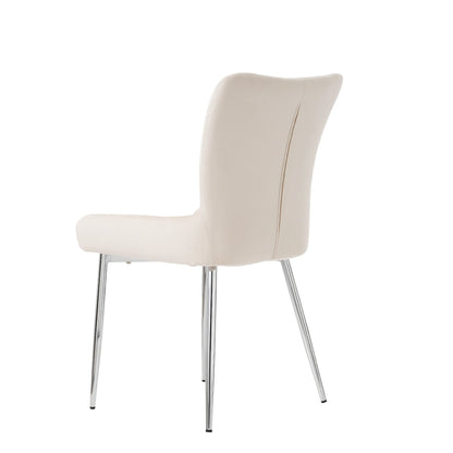 Velvet Eetkamerstoelen – Fluwelen Stoelen – Lounge Stoelen – Comfortabele Zit – Metalen Poten – Compact Design