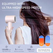 Anlan - XF-005 - Föhn - 5 Standen - Ionische Haardroger - Coolshot - 1500W - 240V - 120000RPM - 70.1 dB - Haarfohn - Krullen - Hair dryer - Roze