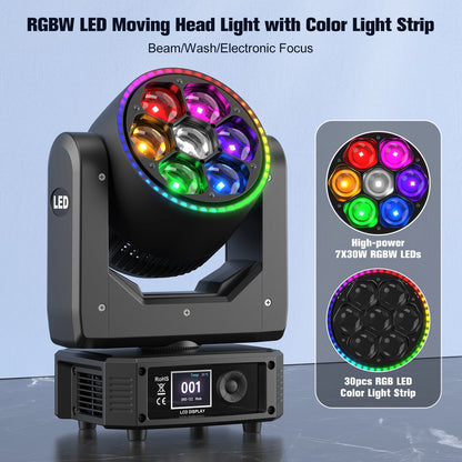Mini Bee Eye Moving Head Licht – Moving Head Spot – Podiumverlichting – DJ Licht – Disco Licht – 300W RGBW LED – 540° Pan & 250° Tilt – EU Stekker