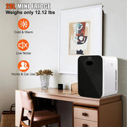 Mini koelkast - Tafelmodel koelkast - Draagbare vriezer - Minibar - 20 liter - Stille koelkast - Energiezuinige koelkast - Mini Beauty koelkast - Huidverzorging bewaren - Zwart