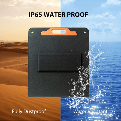 Zonnepaneel - Zonnepaneelset - Draagbaar - Opvouwbare - Waterdict - Outdoor Emergency Backup - voor Thuis - Tenten - Buiten - Kamperen - Waterdicte - 200W - 25.2V - 11.42A - 53.6 x 61.8 x 54 cm - Grijs & Oranje