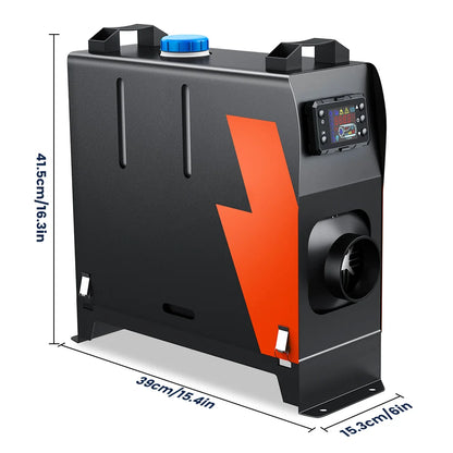 Dieselverwarmer – Diesel kachel – Parkeerverwarmer – 12V luchtverwarmer – Mobiele heater – Snelle opwarming binnen 10 minuten – Stil en energiezuinig met Bluetooth bediening - QUORE