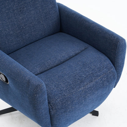 Loungestoel – Relaxstoel – Fauteuil – Zitstoel – Verstelbare Rugleuning – 360° Draaibare Basis – Chenille Stof