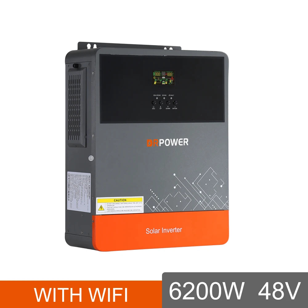 Solar Hybrid Omvormer 4.2KW – Zonne-energie Omvormer – Off-Grid Inverter – MPPT Laadcontroller – 24V Omvormer – Pure Sinusgolf Output – Hoog Vermogen 120A MPPT - QUORE