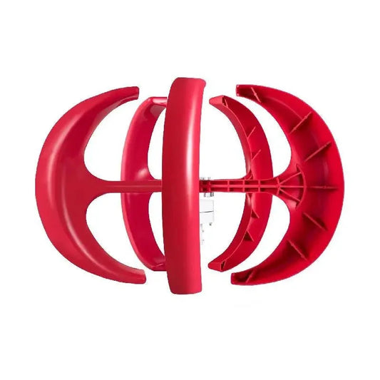 Windturbine - Windturbine Generator - Windmolen Generator - Wind Turbine – Windenergie - 100W - 12V - 5 Messen - Rood