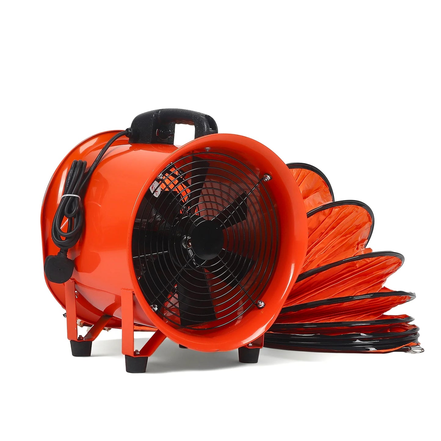 Afzuigventilator – Buisventilator – Kanaalventilator – Wandventilator – Industriële Ventilator – 12 Inch Ø30 cm – 380W Motor en 5 Meter PVC Luchtslang