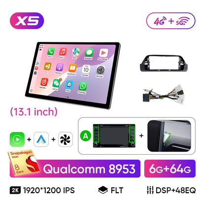 Ainavi 13.1 Car Radio For Toyota RAV4 2020 2021 2023 2024 RAV 4 XA50 Wireless Carplay Android Auto 4G Car Multimedia Player DSP