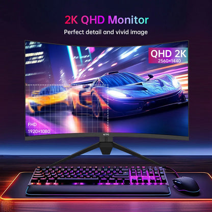 Gaming Monitor – Gaming Scherm – Gamemonitor – Curved Monitor – QHD Resolutie – 27 Inch – 240Hz Verversingssnelheid – 1ms Reactietijd