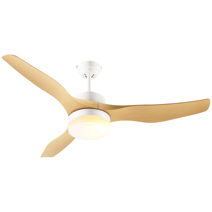 Plafondlampen - Plafonniere - Plafondventilator met Verlichting - Afstandsbediening - Plafond Lamp - Slaapkamer - LED - Timer - 6 standen - 43 dB - 20.5W - 230V / 50Hz - Ø132 x 40 cm - Beige