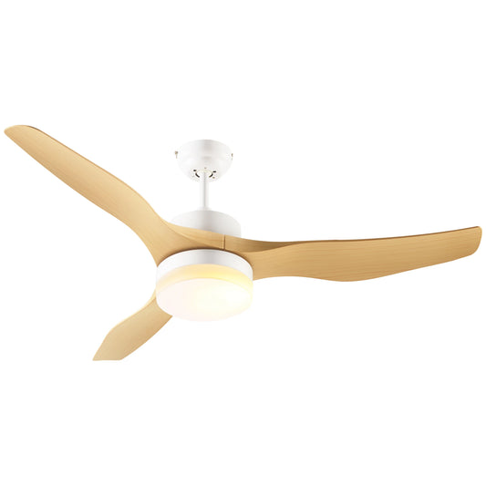 Plafondlampen - Plafonniere - Plafondventilator met Verlichting - Afstandsbediening - Plafond Lamp - Slaapkamer - LED - Timer - 6 standen - 43 dB - 20.5W - 230V / 50Hz - Ø132 x 40 cm - Beige