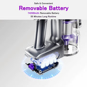 Cordless Stick Vacuum Cleaner - Stick Vacuum Cleaner - Vacuum Cleaner - Cordless Stick Vacuum Cleaner - Powerful Suction - 33KPa - 6 in 1 vacuum - 1.3L Dust Reservoir - Purple