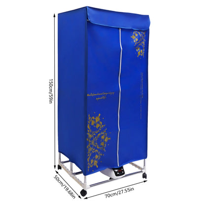 Portable Electric Dryer - Dryer - Travel Dryer - Portable Dryer for Apartments - Electric Clothes Drying - 220V - Blue