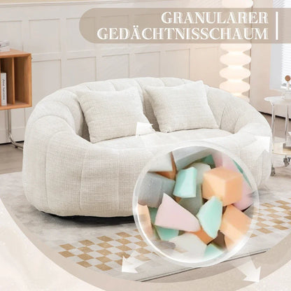 Bean Bag Zitzakbank – Zitzak Sofa – Loungestoel – Loungebank – Zitzakbank Bruin – Hoogwaardige Schuimvulling – Zacht Chenillestof