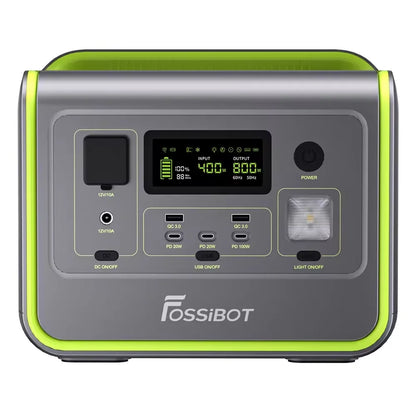 Portable Power Station - 512Wh/LFP Battery Solar Generator - 800W AC Output - 200W Max Solar Power Input - 8 Outlets - LED Lighting - Vegetable