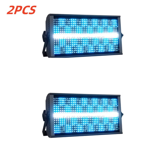 2PCS 200W LED Stroboscoop – LED Licht – DJ Licht – Podium Verlichting – Effect Verlichting – RGBW 4in1 – DMX Sturing – Compact Aluminium Behuizing