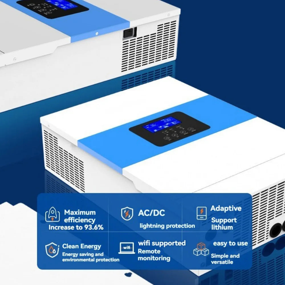 Solar Omvormer – Zonne-Omvormer – MPPT Omvormer – Sinusgolf Omvormer – 3500W Max Vermogen – Auto Restart Functie