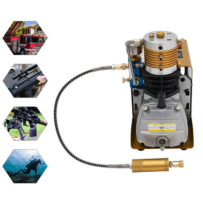 Hoogdruk PCP Compressor – Luchtcompressor – Bandenpomp – Duikcompressor – PCP Luchtbuks – 300 Bar – 26,4 Liter/Minuut